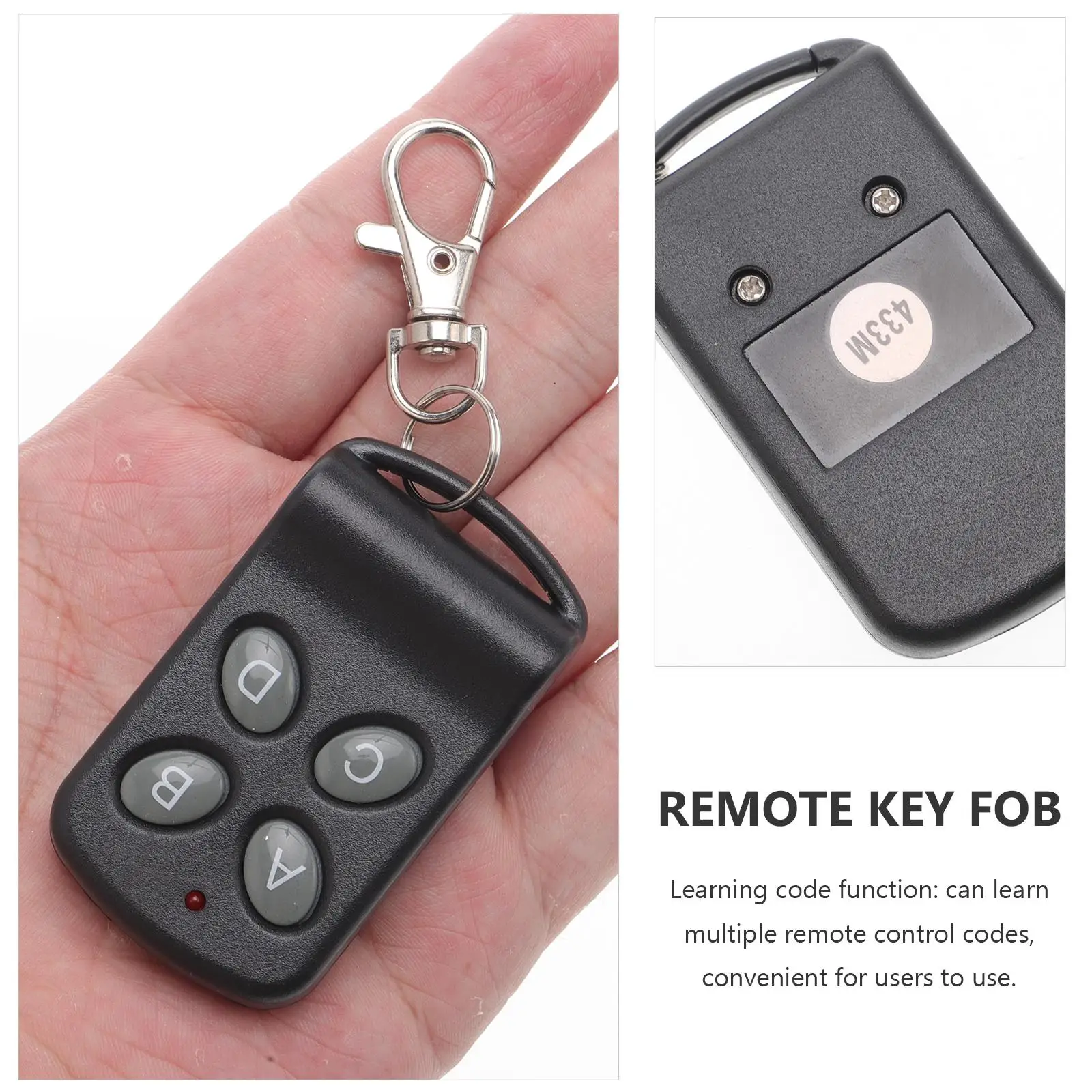 433 Remote Control Electric Door Controller 4-Button Garage Key Fob Keyless Entry Supply Plastic