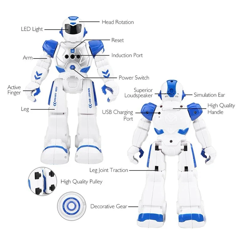 Rc programável robô gesto sensor inteligente robótica dança automática cantando educacional futuro bot brinquedos