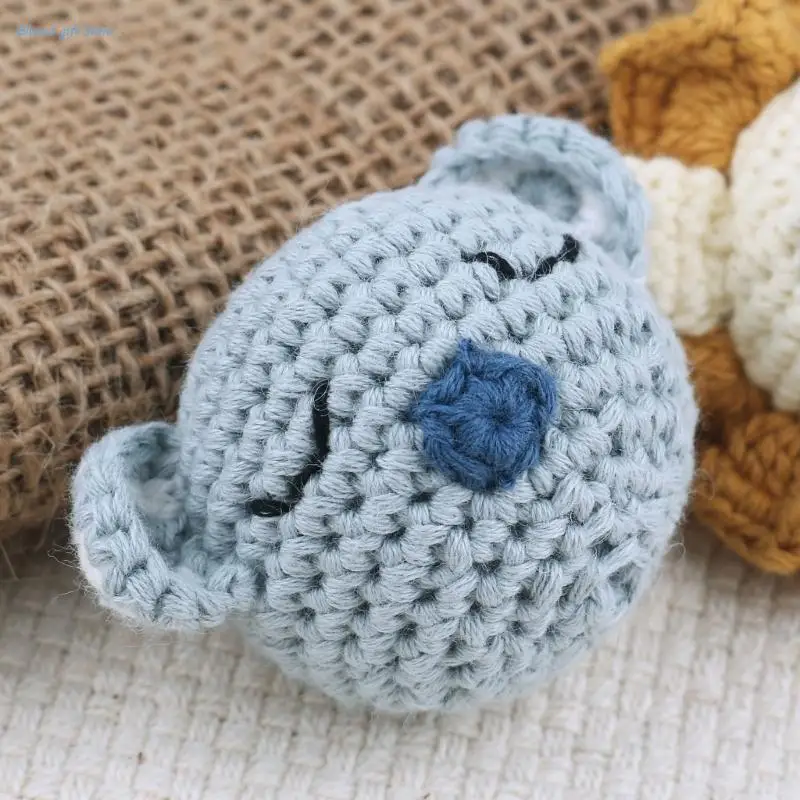 Animal-shaped Crochet Knitting Beads for Pacifier Chain Baby Photograph Props Baby Accessories Lightweight Gift