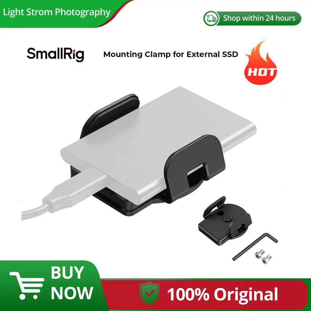 

SmallRig External SSD Mounting Clamp for Samsung T5 / T5 EVO / T7 / T7 Shield / T9 / T9 Shield for MagSafe for SanDisk 5397