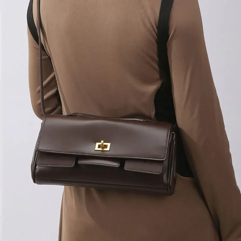

Luxury Brand Leather Tote Bags Women's Handbag, Crossbody Shoulder Style Elegant Messenger With Adjustable Strap Comfort