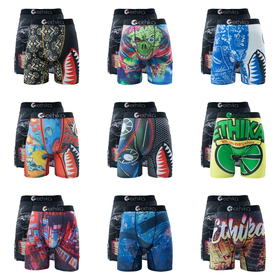 ETHIKA 2 قطعة الرجال boxershorts شبكة تنفس المنشعب رجل سراويل الرجال السروال الملابس الداخلية حجم كبير الرجال الملاكمين ملخصات جذوع