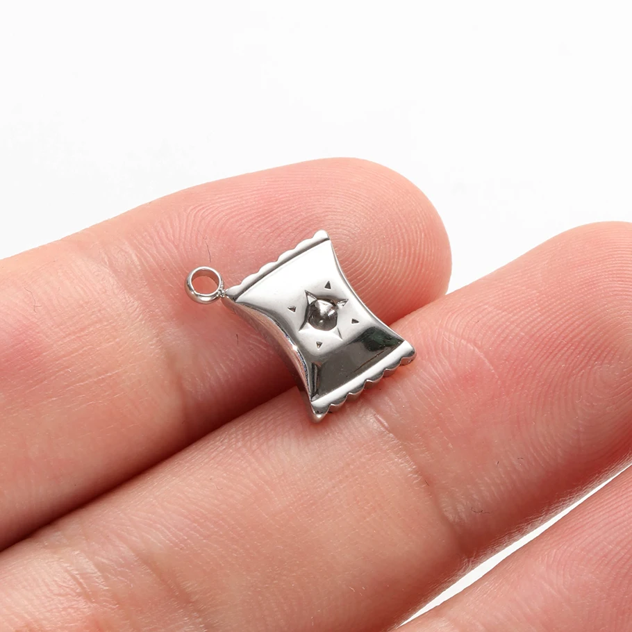 6 Stück/Set Niedliche Anhänger Kuchen Mädchen Kleid Edelstahl Charms für Schmuckherstellung Armband Halskette Schlüsselanhänger DIY Handgemachtes Material – Detail 3