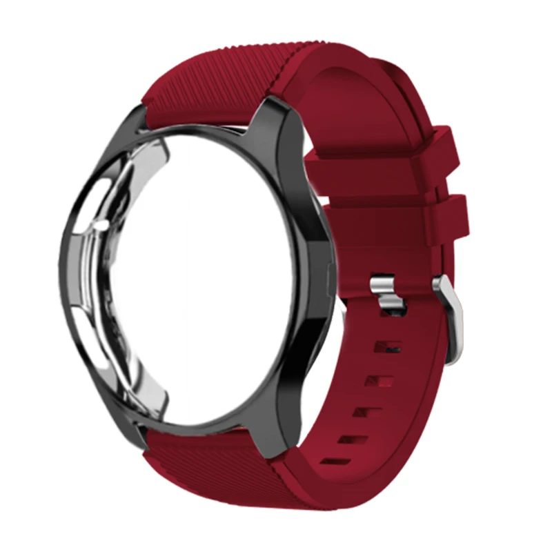Case+strap For Samsung Galaxy watch 46mm 42m gear s3 frontier silicone watchband+TPU Protector cover correa protective 20mm 22mm image 2