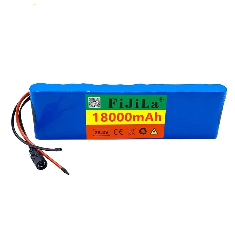 Lithium Battery Pack with BMS for Electric Bicycle, Moped, 24V, 18000mAh, 6S2P, 18650, 25.2V, 2A Batteries Charger s Charger