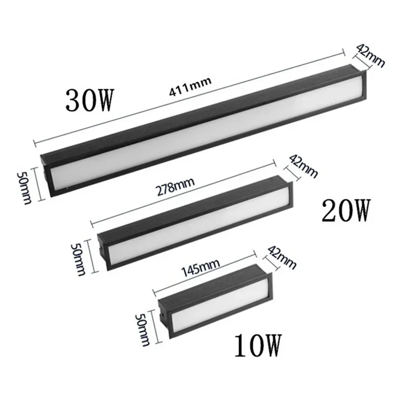 Dimmable LED Downlight Spot Light 10w 20W 30W line light bar creative linear long strip living room corridor light Recessed