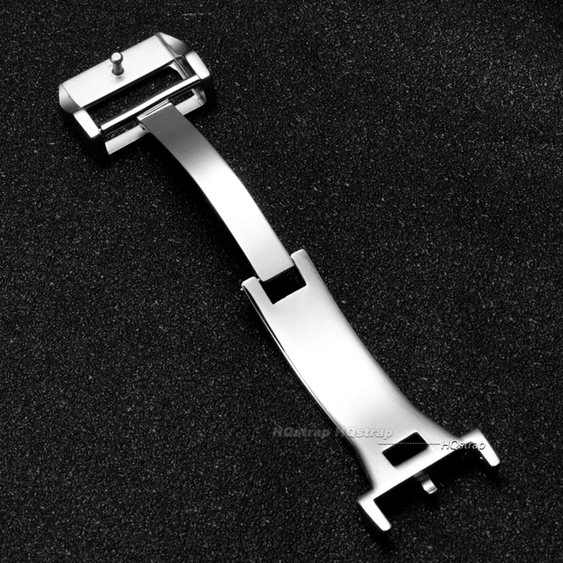 18mm Stainless Steel Buckle for IWC for Pilot Watch Metal Deployment Clasps Nylon Strap Rubber Leather Watchband Folding Clasp