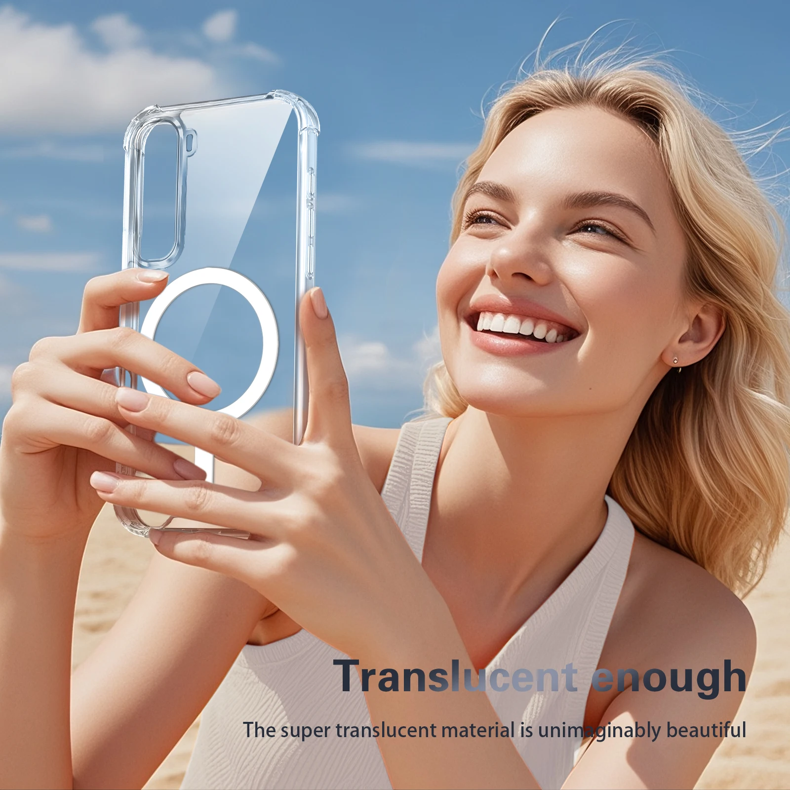 Magnetic Case Smart - Coque transparente pour Infinix Hot 60