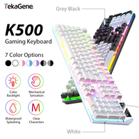 K500 Mechanical Feel Keyboard Gaming Office Keyboard For Windows And IOS Computer Laptop PC 104 Keys Wired Membrane Keyboards