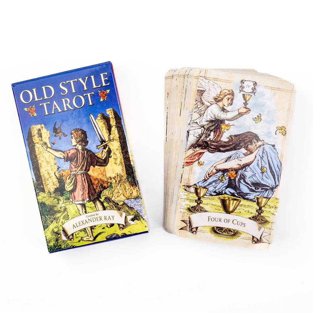 Tarot im alten Stil, 79-Karten-Deck, Oracle English Visions Divination Edition, Brettspielspiele für Wahrsagerei, 10,3 x 6 cm – Detail 4