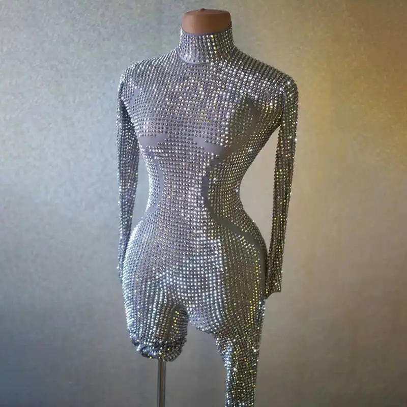 Kombinezon z brokatem 2025 Damski strój dla tancerki gogo na festiwal, imprezę, pokaz, karnawał, Halloween, do klubu nocnego, na taneczny salę, strój królowej