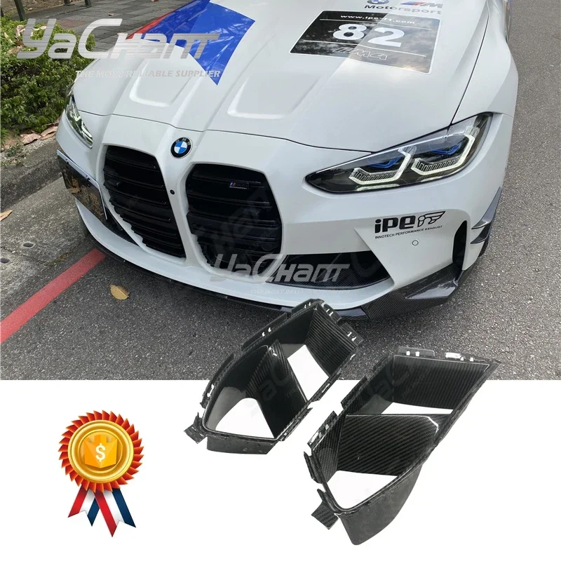 

Car Styling CF Carbon Fiber Front Bumper Side Air Ducts Fit For 2021-2023 BMW G80 M3 G82 M4 MP Style Side Air Ducts