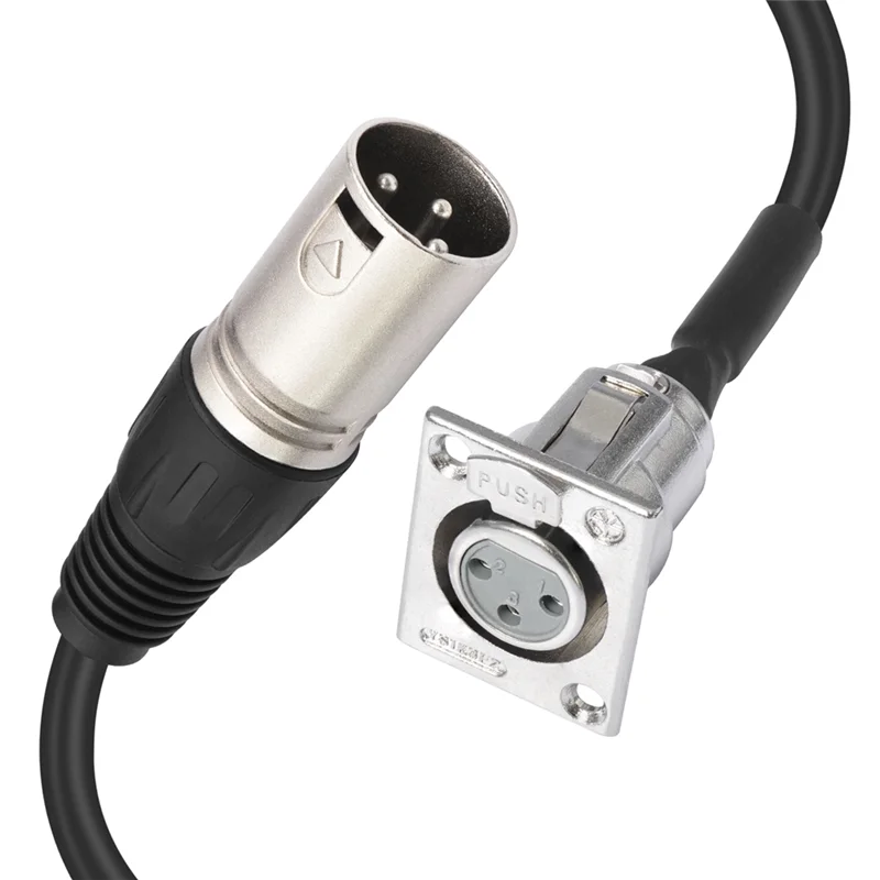 【Горячие товары】D-типа XLR «мама-папа» кабеля «мама-папа» 2-упаковка сквозного разъема для премиум-класса сценической коробки, патч-панели, крепления на панели