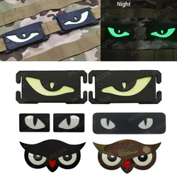 Cat Eyes Infrared IR Reflective Patches Glow In Dark Rubber Appliqued For Hats Helmet Uniform Backpack