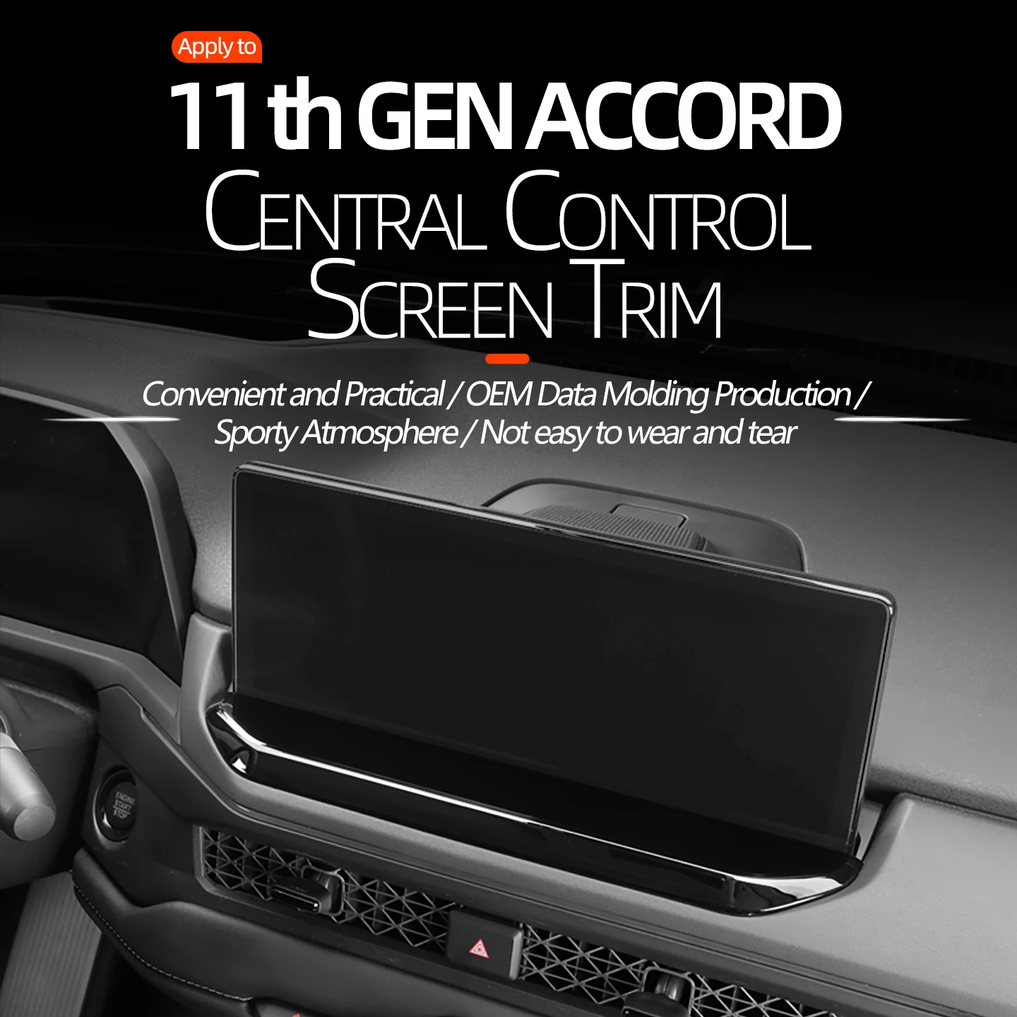 For 11th Generation Honda Accord 2022 2023 2024 2025 Navigation Box Car Sticker Navigation Switch Panel