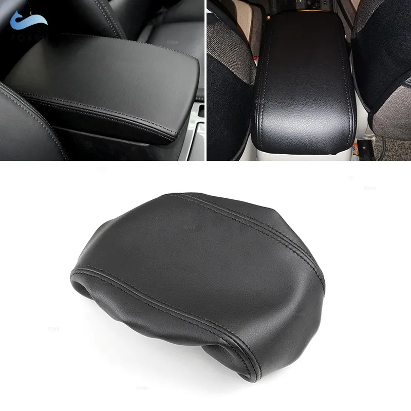 Soft Leather Armrest Cover For Mazda 6 2006 2007 2008 2009 2010 2011 - 2015 Car Center Control Armrest Box Skin Cover Trim Black