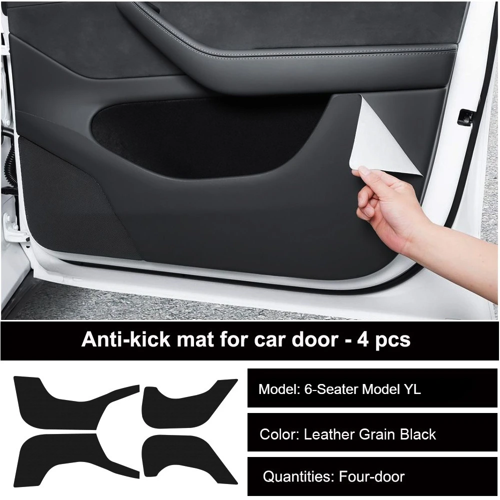 Car Door Anti-kick Pad for Tesla Model3 Highland ModelY Juniper YL 2021-2026 Glove Box Protective Sticker PU Leather Pads
