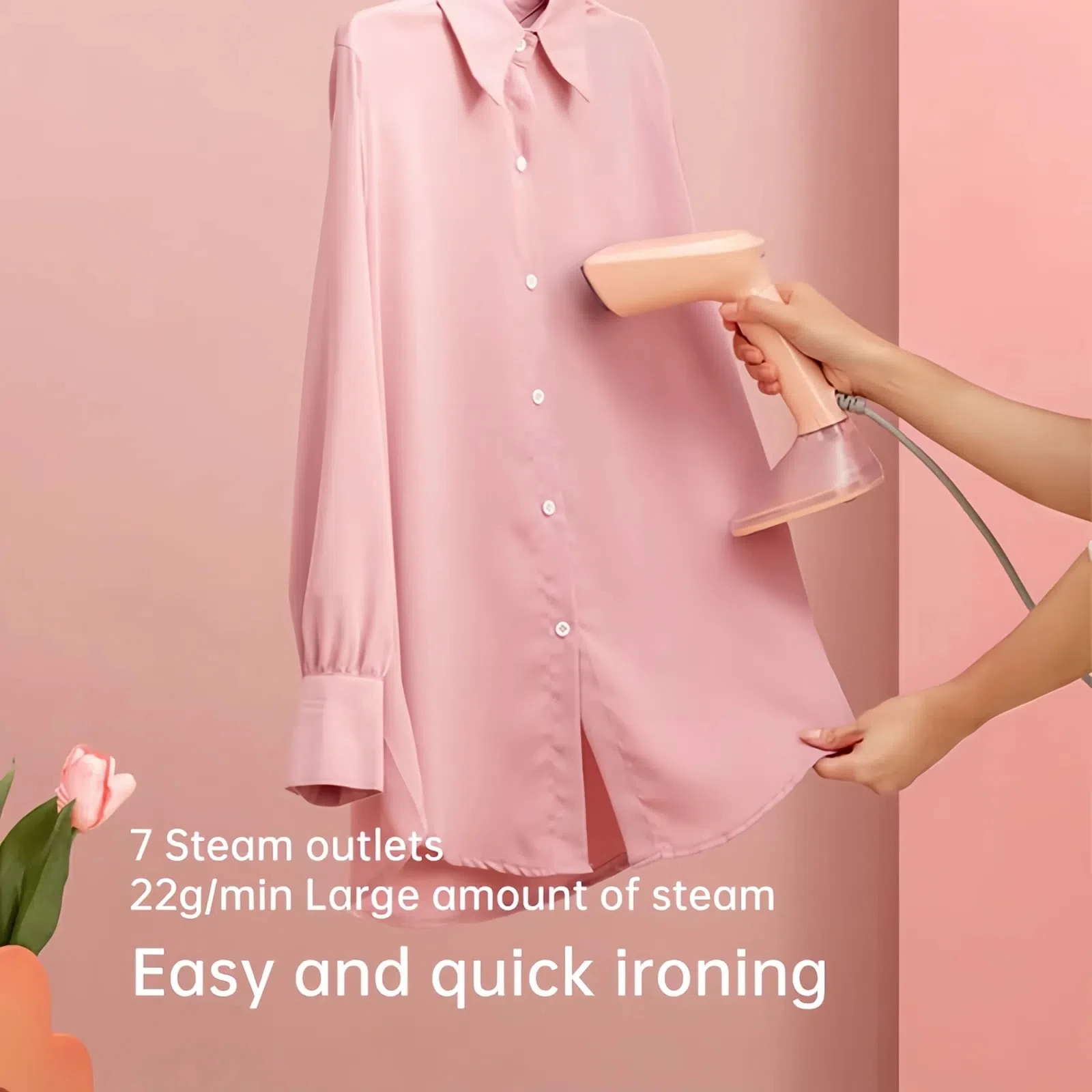 

KONKA Steam Iron 1500W 7-Hole Steam Output Dry/Wet Ironing Auto Shut-Off Portable & Compact for Travel