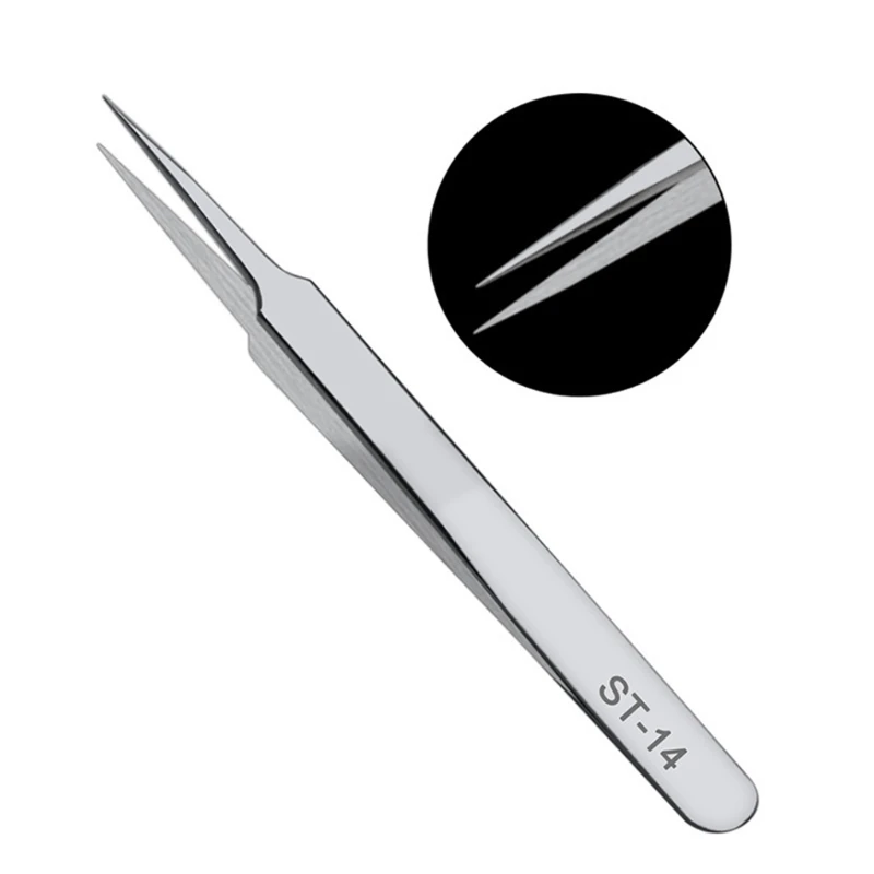 Pinzas antiyodo acero inoxidable, pinzas largas y rectas 12,5 cm-30cm, herramientas con cabezal acodado recto, envío