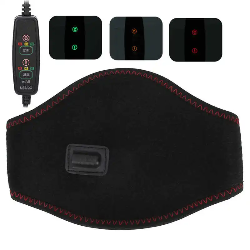 Neck Support Massager Heating Therapy With Electric Heat Compression Cervical Wrap Device Protector Pain Relief Timing Tool