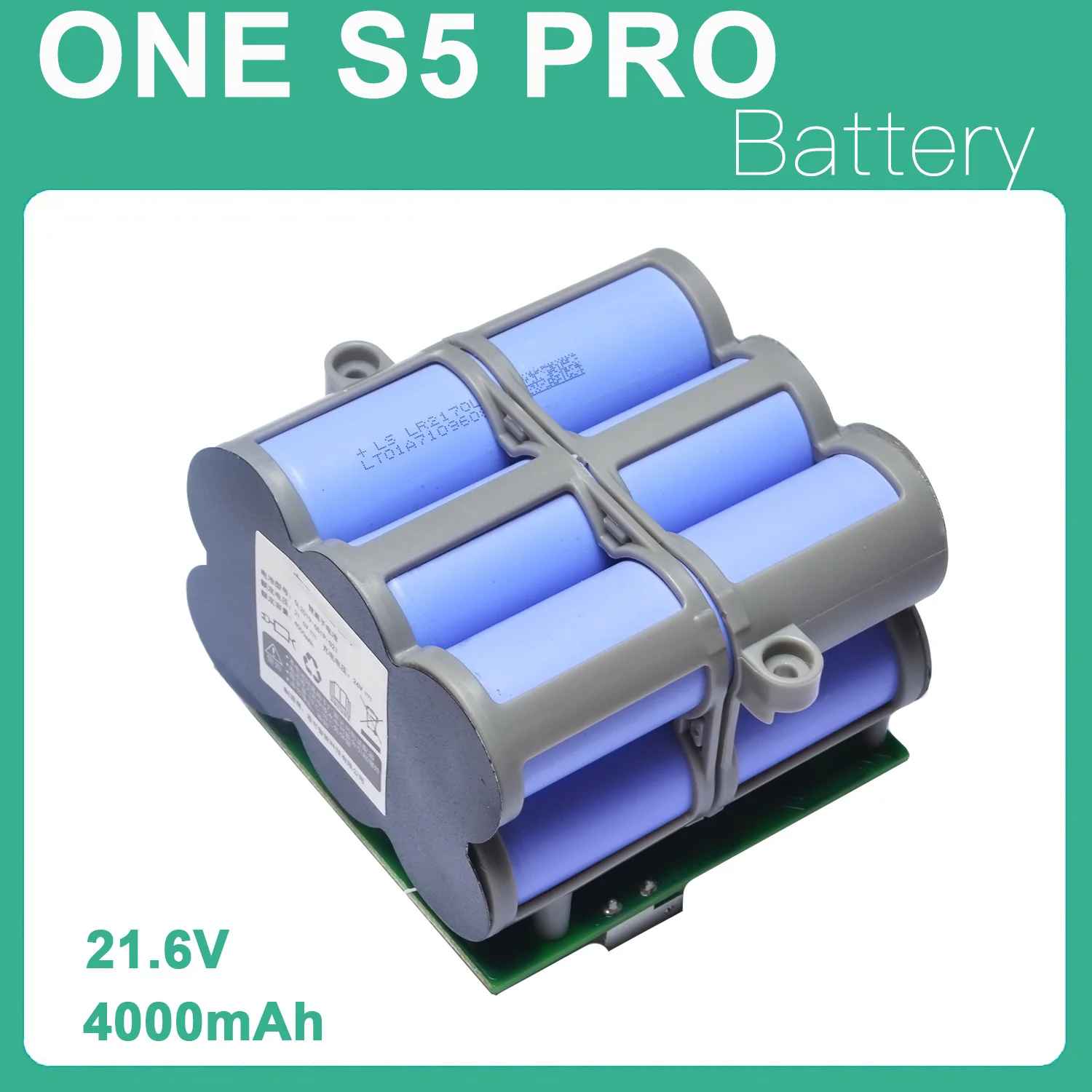 Vacuum Cleaner Battery 21.6V，Replacement Battery, For Tineco Floor ONE S5 PRO 2/S5 Smart/Steam Floor Washer Accessories