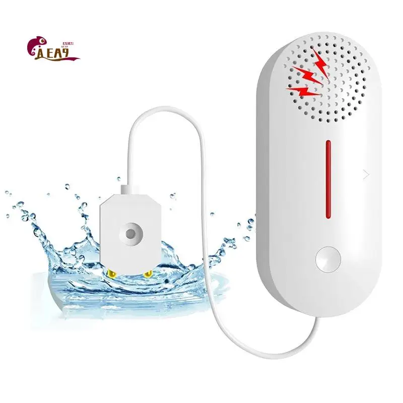 AEA9-Water Sensor,Wifi Water Alarm Leak , For Home With 100Db Adjustable Alarm And App Alerts