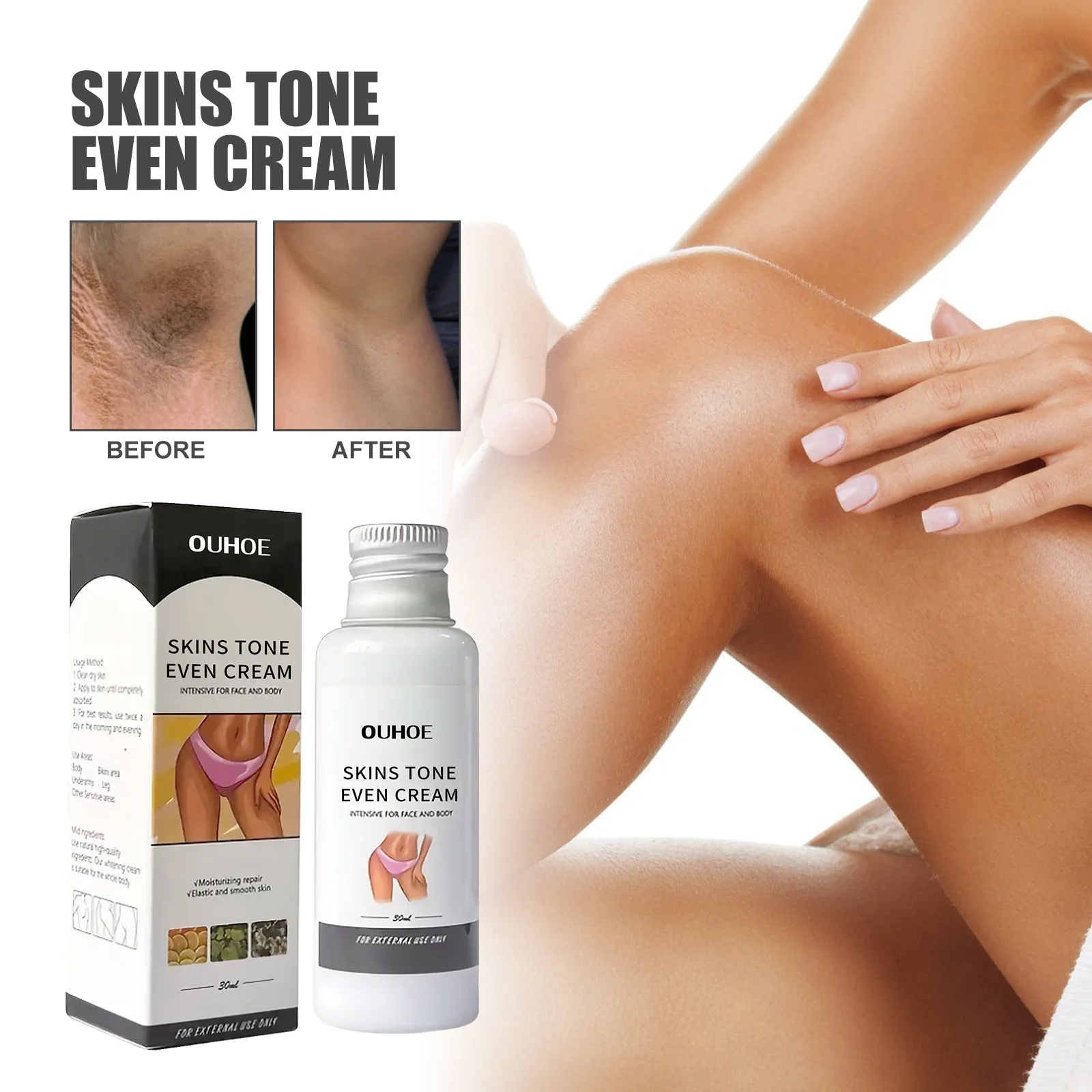 

Underarm Whitening Cream Repair for Underarm Elbow Joint Black Moisturizing, Whitening, and Nourishing Skin Beauty Lotion