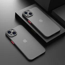 Jingjia Translucent Matte Phone Case for iPhone 15 13 12 11 14 Pro Max Armor Shockproof Cover Cases