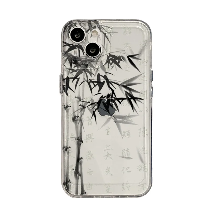 Simple Fashion Bamboo Good 14 Chinese Style 11promax Ink Painting Phone Case IPhone13 Art Niche Xr Antique 12