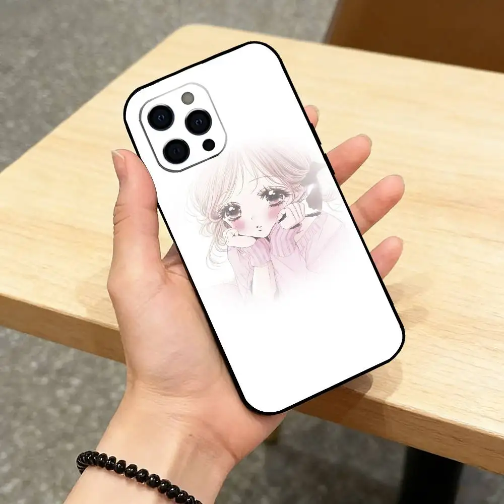r-Retro Shoujo Nana Style   Phone Case For iPhone 17,16,15,14,13,12,11 Plus,Pro Max,XS,Soft Silicone Black Cover