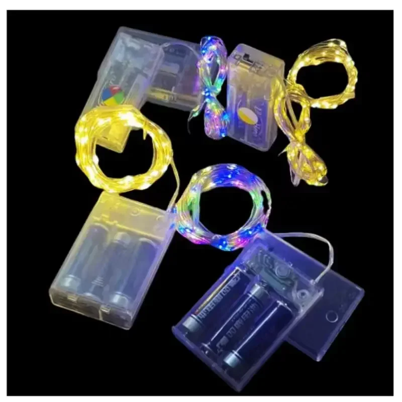 

Светодиодные украшения для свадебной вечеринки, гирлянды, рождественские украшения, 3 м, светодиодные гирлянды, медный провод, 3XAA, на батарейках, Рождество