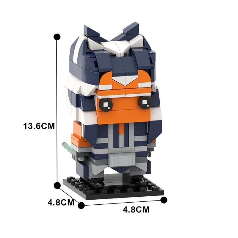 MOC Build Space Wars Brickheadz Wangs Luke Fett Anakin Tuskened Figures Model Set Building Blocks Kits Juguetes Toys for kids