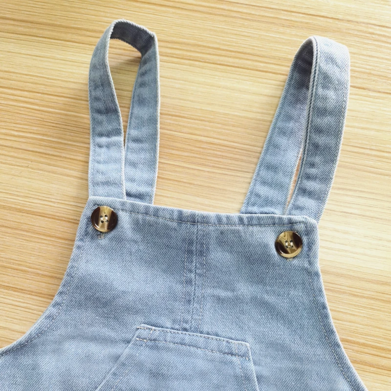 IENENS tuta per bebè Toddler Boy Jeans tuta abbigliamento pantaloni in Denim per neonato pantaloni lunghi per ragazza salopette blu chiaro