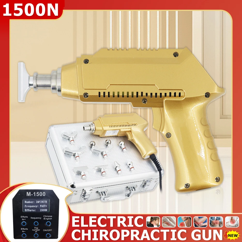 

1500N Electric Correction Gun Chiropractic Adjusting Tool 2023 New Spinal Adjustable Instrument Impulse Spine Cervical Massager