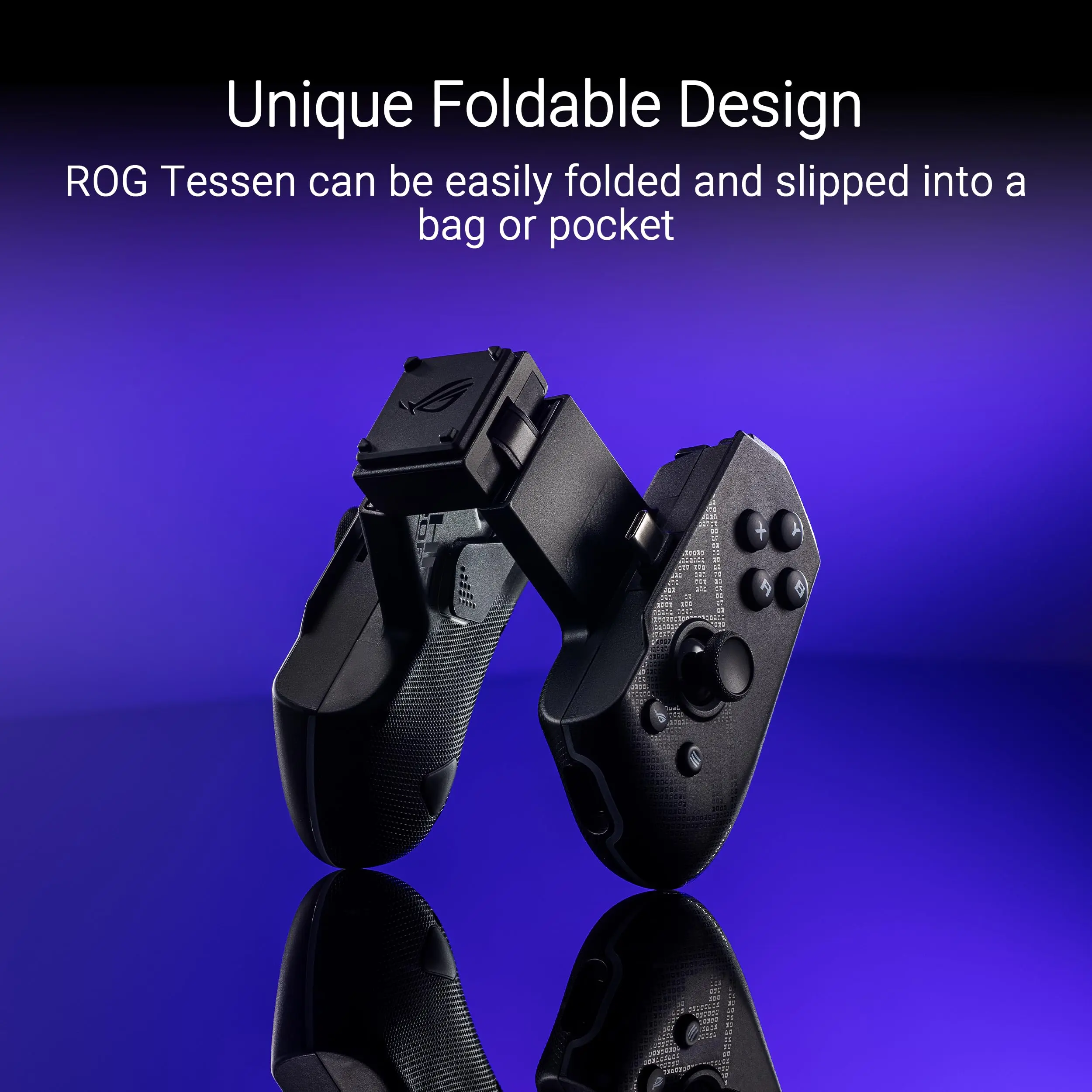 ROG Tessen Game Mobile Controller for Android (foldable,one size fits all,on-the-fly key mapping,RGB lighting,500Hz rate)