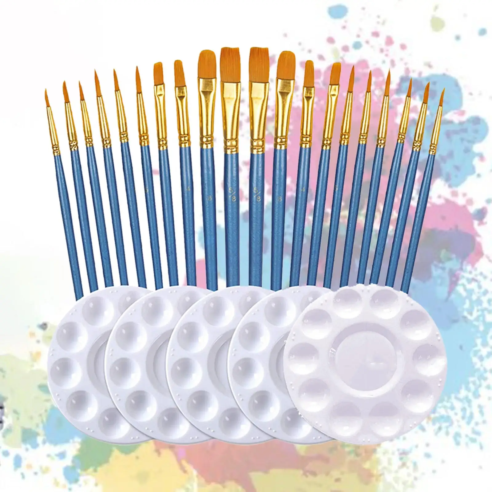 25Pcs Acrylic Painting Writing Professional Drawing Nylon Hair Brushes Paint