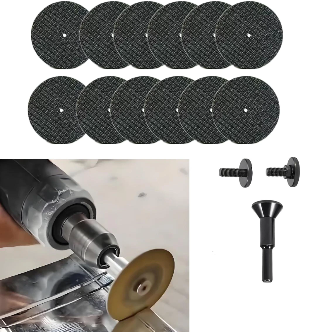 50mm Resin Cutting Disc 2 Inch Grinding Wheel With 1/4 Inch Shank For Electric Drill Rotary Tool Metal Stainless Steel