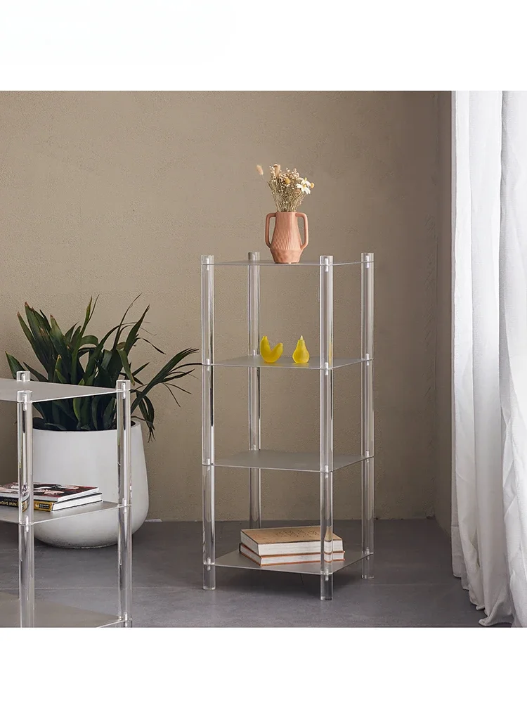 Acrylic Shelf Designer Artistic Sense Floor against the Wall Shelf Storage Rack