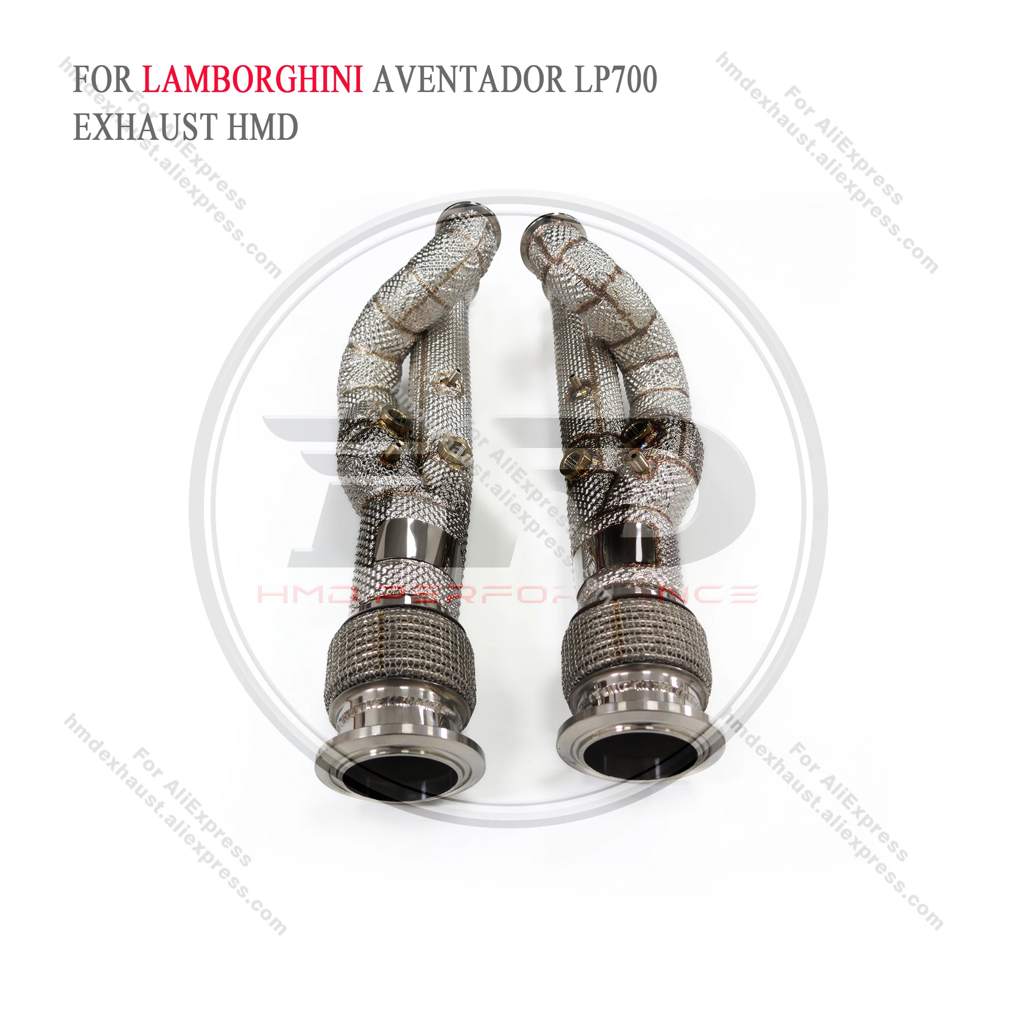 HMD اكسسوارات السيارات نظام العادم عالية الأداء النازل لامبورغيني أفينتادور LP700 LP720 LP750 مع الحفاز #6