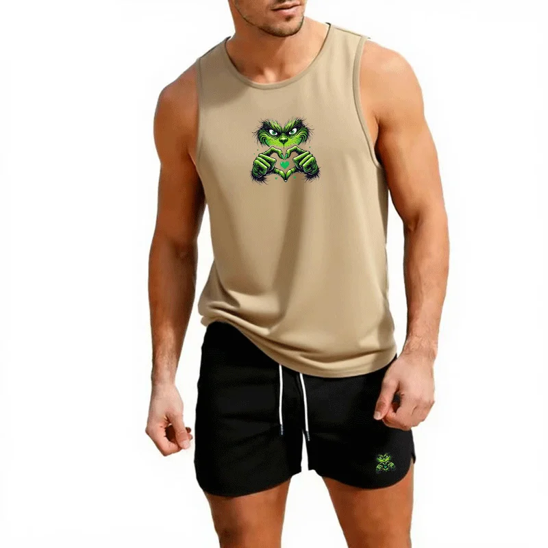 

Men's sports vest sleeveless camisole running training basketball loose fitness vest men's suit