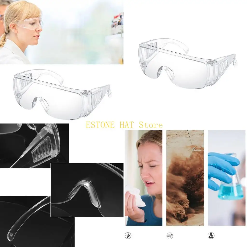49MF Windproof Goggles with Side Shiled Anti Dust Anti-pollen Allergy Anti Blue Light Reading Glasses Eye for Protection Supp
