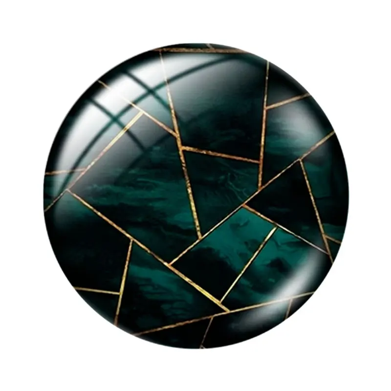 Geometric Splicing Lines 10pcs 12mm14mm/16mm/18mm/20mm/25mm Round Photo Glass Cabochon Demo Flat Back Making Findings Jewelry