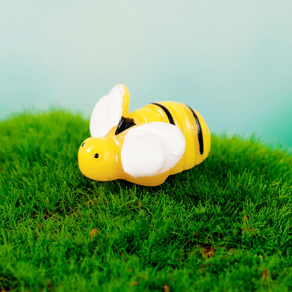

20 Pcs Micro Landscape Bee Resin Decor Embellishments for Crafts Garden outside Ornamental Items Phone Case Child