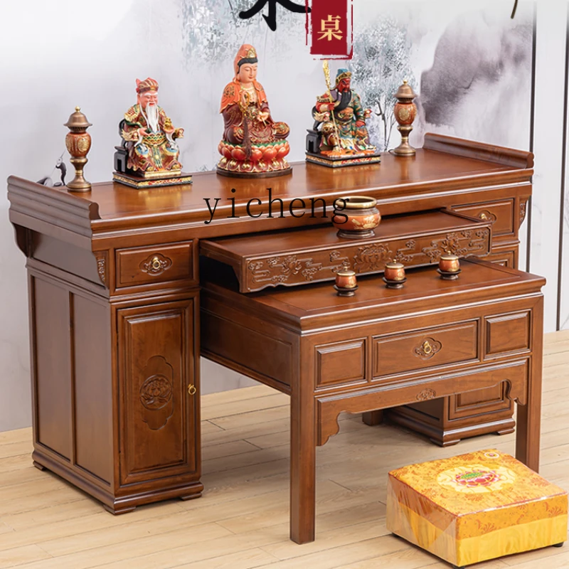 

XL Pieces Altar Old-Fashioned Square Table for Eight People Middle Hall a Long Narrow Table Table Buddhist Hall Buddha Shrine