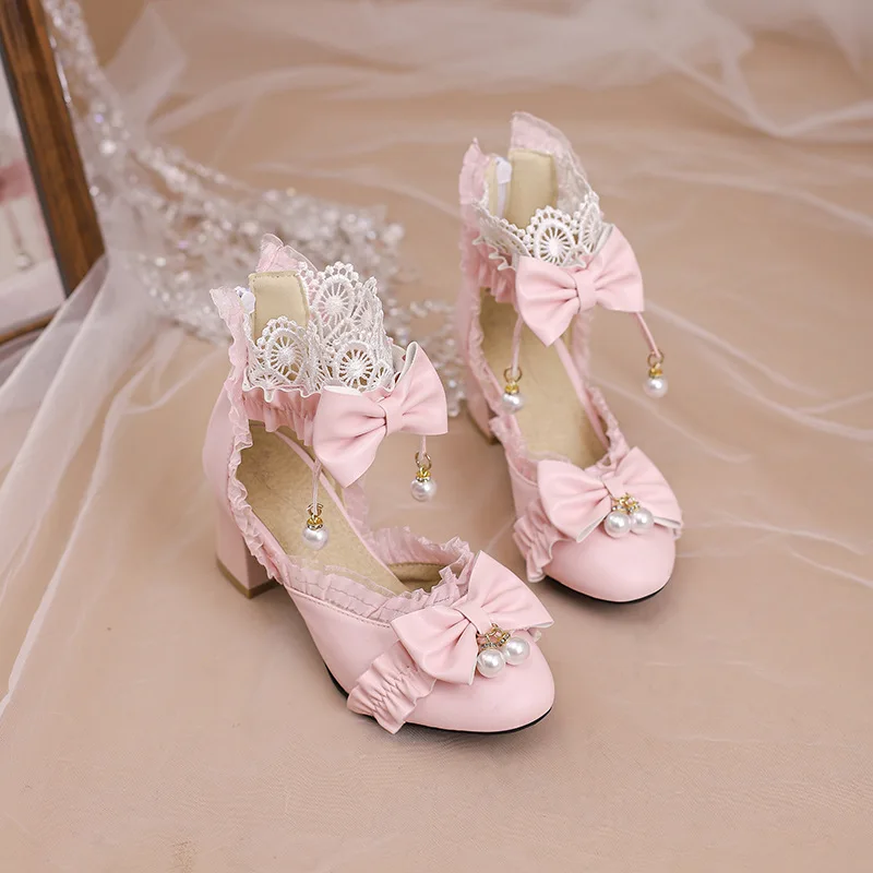 صنادل لوليتا الصيفية الحلوة والرائعة بمقدمة مستديرة على شكل حلوى حلوة سهلة الارتداء بمقدمة مفتوحة مع صنادل منصة بإبزيم للإغلاق