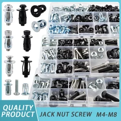 M4 M5 M6 M8 Petal Rivet Nut Screw Set Petal Jack Nut Shape Metal Insertnuts License Plate Fix Hex/Phillips Screw Bolt Kit