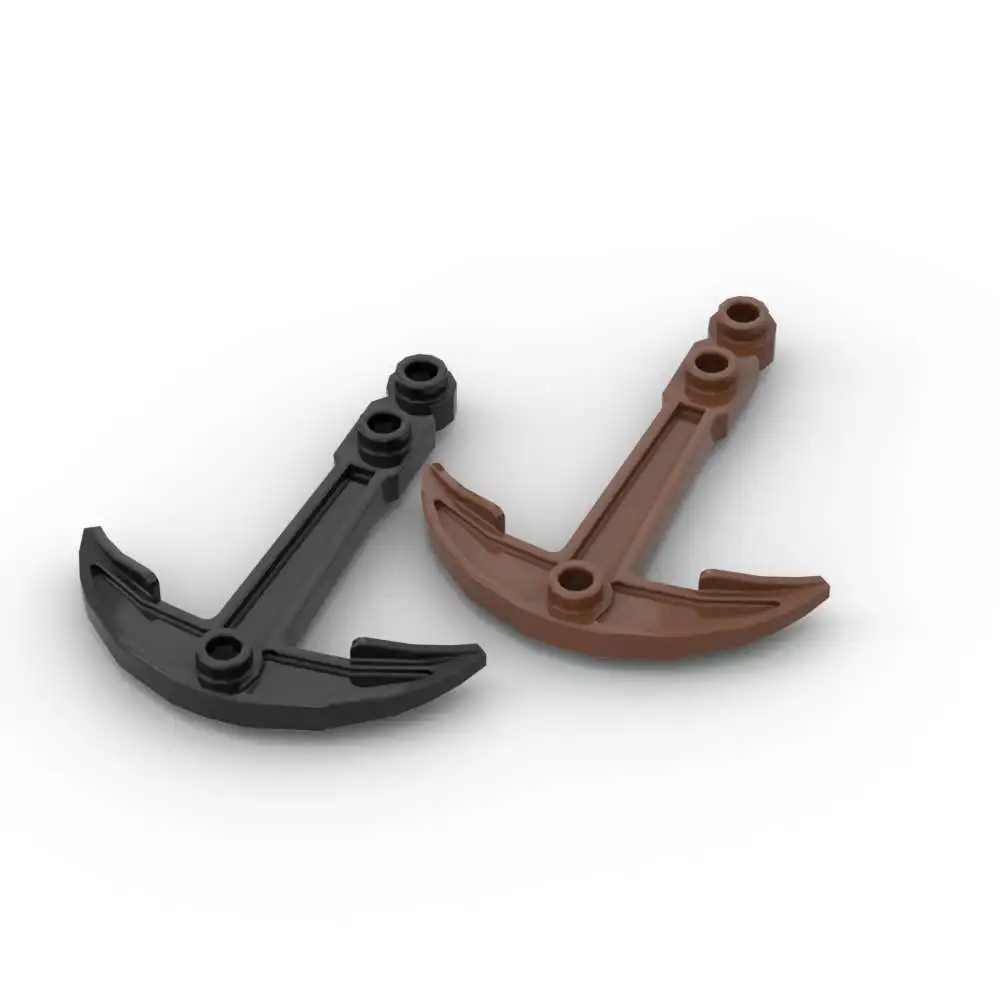 Moc 10 pçs 28979 navio empilhamento tijolo substituível 95354 barco âncora dois buracos superiores blocos de construção brinquedos adultos meninos presentes do feriado