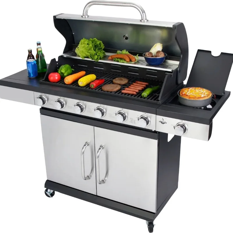 

【Popular】Stainless Steel Grill Liquefied Grill Hotel Villa Courtyard American Grill BBQ