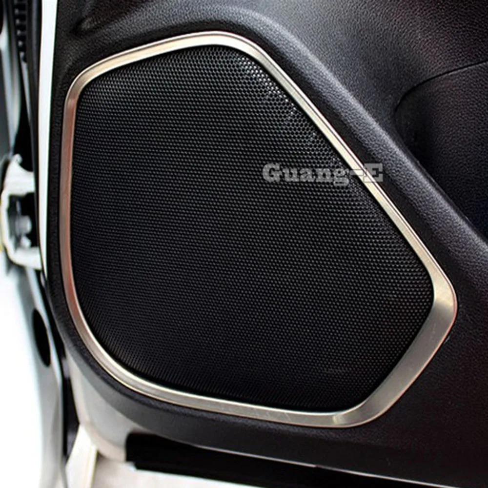 

Дверная панель автомобиля, рамка из АБС-пластика внутри аудио, звуковая крышка, кольцо, круглая лампа, отделка, 4 шт. для Honda Fit Jazz 2014 2015 2016 2017