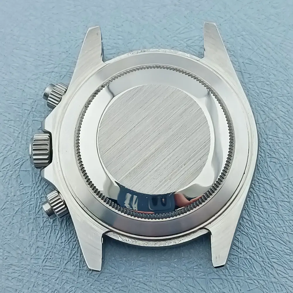 39.5mm Color Ring watch case 316L stainless steel sapphire Glass 10bar fit VK series 63 movement waterproof Panda watch dial